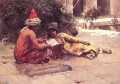Two Arabs Reading in a Courtyard Arabian Edwin Lord Weeks